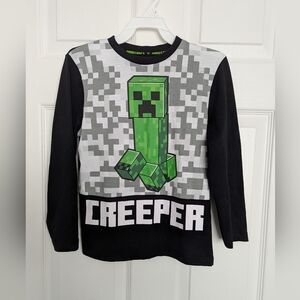 Minecraft Creeper Kids (Size 6) Long Sleeve Shirt